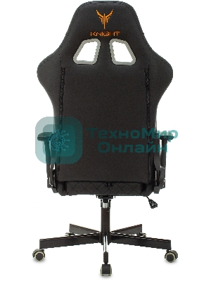 Кресло Knight ARMOR черный, экокожа, 120 кг, механизм качания