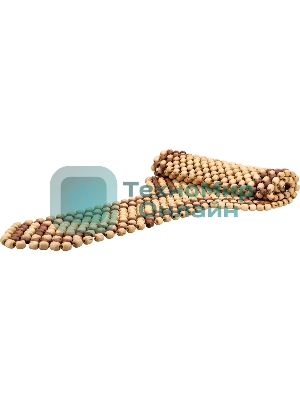 Накидка на сиденье NOVA BRIGHT массажная с подголовником (деревянная, покрытая светлым лаком) (127х38см) 36578