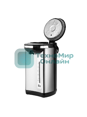 Термопот Centek CT-1084 сталь, 6.0 л, 750 Вт, 2 способа подачи воды, двойная защита от перегрева