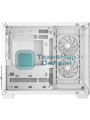 Компьютерный корпус Deepcool CG330 3F WH без БП, боковое окно (панорама), 3x120мм ARGB PWM вентилятора, белый, mATX (R-CG330-BKNGM3-G)