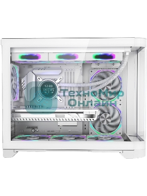Компьютерный корпус 1STPLAYER UVIEW UV6 белый, mATX