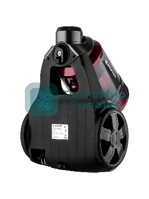 Пылесос BRAYER BR4211 черный/бордовый, 400/2200 Вт, уборка сухая, пылесборник контейнер, 3 л