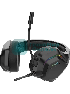 Наушники с микрофоном Oklick HS-L600G черный 2.2м мониторные USB оголовье (1939588)