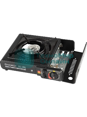 Плита настольная газовая Energy GS-300 чёрный, 2,5 кВт, газовая горелка, конфорки - 1, металл, поворотный регулятор