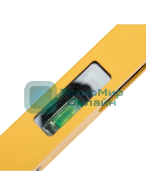 Уровень алюминиевый Denzel магнит., фрезерованный, 3 глазка (1 зеркал.), 0,5 мм/м, 600 мм