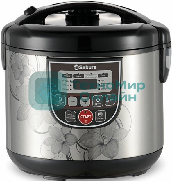Мультиварка Sakura SA-7753B 5 л, 800 Вт, функция 