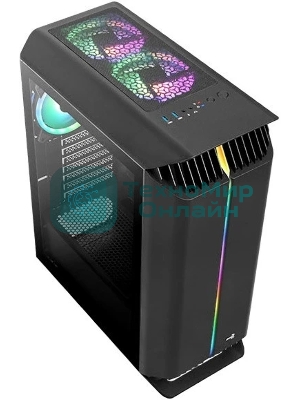 Компьютерный корпус Aerocool/Formula Gladiator Duo-G-BK-v1 черный без БП ATX 3x120мм 2xUSB3.0 audio bott PSU