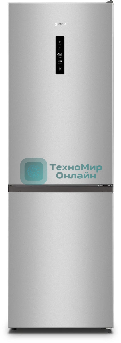 Холодильник Gorenje NRK619FAS4 серый двухкамерный 207/93л морозилка снизу, No Frost