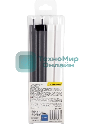 Набор ручек шариковых автоматическая Silwerhof NG Modern, d=0.7мм, синие чернила, блистер с европодвесом (4шт)