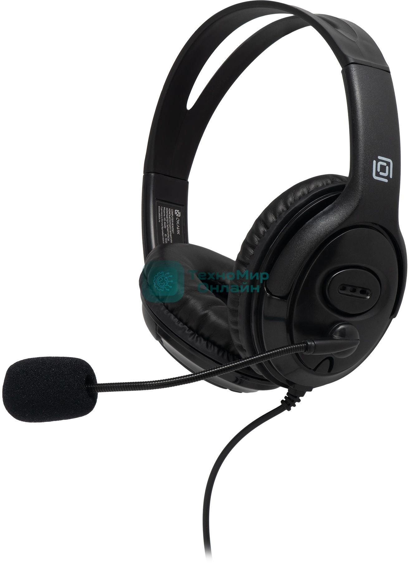 Наушники с микрофоном Oklick HS-M400 черный 1.8м накладные оголовье