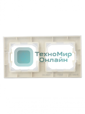 Рамка 2-местная IEK BRITE РУ-2-БрКр-44 IP44 бежевый