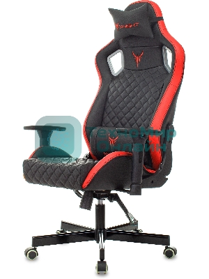 Кресло Knight OUTRIDER черный/красный, экокожа, 120 кг, механизм качания