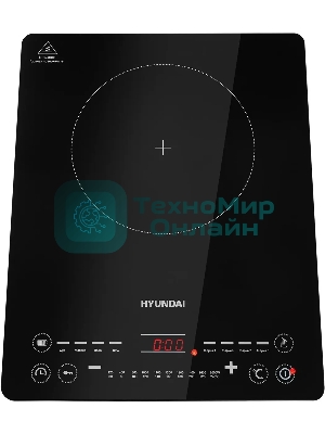 Плита настольная индукционная Hyundai HYC-0110 черный/серебристый закаленное стекло (настольная)