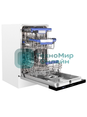 Посудомоечная машина Maunfeld MLP45230 Light Beam, белый, 44.8 см, 10 компл., 47 дБ, класс A++