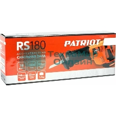 Пила сабельная аккумуляторная PATRIOT RS 180UES, 18В, 3000 ход/мин, ход пильного полотна 22мм, макс. глубина пропила 100мм, регулировка скорости, быстрая замена пильного полотна, прорезиненная рукоятка