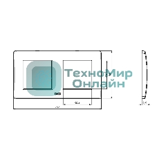 Рамка двухместная DKC Brava 75012W 2+2 модуля, белая