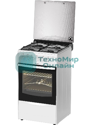 Плита комбинированная Darina 1B KM 441 306 W белый/черный, конфорок 4 шт, духовка 50 л, 50 см x 85 см x 53 см