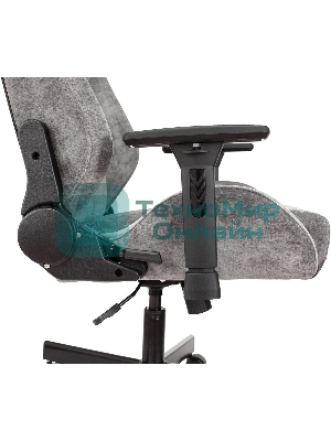 Кресло Бюрократ Knight N1 Fabric серый, ткань, 120 кг, механизм качания