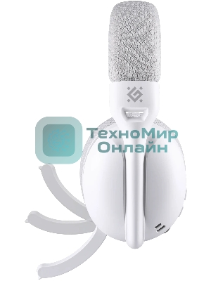 Беспроводные наушники Defender Triple белый, накладные, Bluetooth + радиоканал 2.4ГГц, складная конструкция, микрофон, до 20 ч