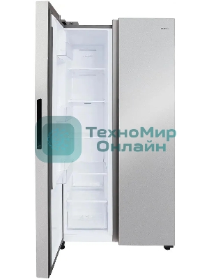 Холодильник Centek CT-1757 NF нержавеющая сталь двухкамерный 271/189л морозилка сбоку, No Frost, Side by Side