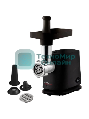 Мясорубка электрическая Scarlett SC-MG45S71 черный, 1800 Вт, 2.0 кг/мин, реверс, защита от перегрузки, насадки - 4