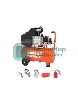 Компрессор Patriot EURO 24-240K + набор пневиоинструмента KIT 5В1.5кВт 220В 240л/мин 24л