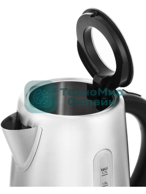 Чайник электрический Kitfort КТ-661 1.7л. 2200Вт черный/серебристый (корпус: металл)