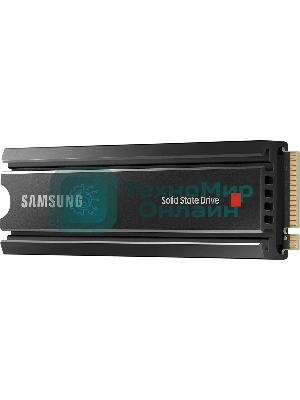 Накопитель SSD Samsung 980 PRO, 1TB, PCIe 4.0 x4, M.2 2280, NVMe, R/W 7000/5000, с радиатором
