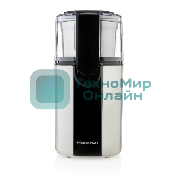 Кофемолка BRAYER BR1182, 2 ножа для мяг. и твер., 70 г.,Мощн. 200 Вт, Пластик. корп, нажатием на кр