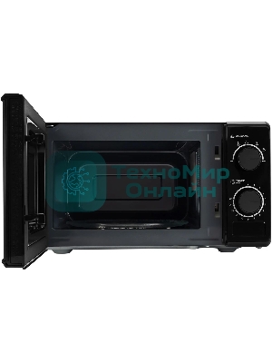 Микроволновая печь Hyundai HYM-M2096 черный, 20 л, 700 Вт, переключатели - поворотный механизм