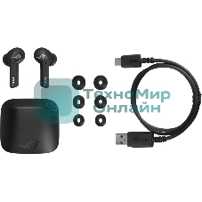 Гарнитура ASUS ROG Cetra True Wireless SpeedNova чёрный, беспроводная, радиоканал, до 26 ч, совместимость с PS5