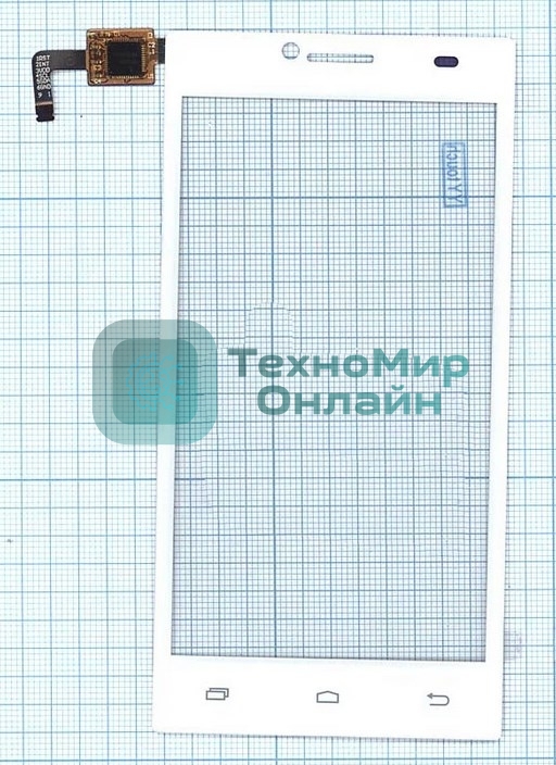 Сенсорное стекло (тачскрин) для DNS S4509, белое