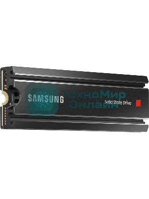 Накопитель SSD Samsung 980 PRO, 1TB, PCIe 4.0 x4, M.2 2280, NVMe, R/W 7000/5000, с радиатором
