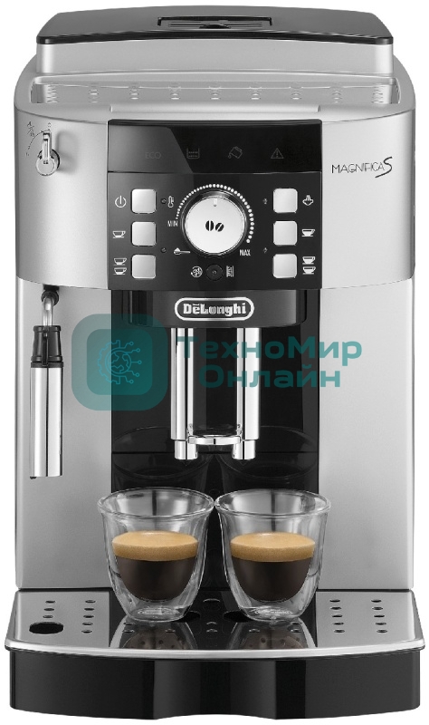 Кофемашина автоматическая DeLonghi ECAM 21.117.SB серебристый/черный, исп. кофе - зерновой/молотый, 1.8 л, 1450 Вт, 15 бар