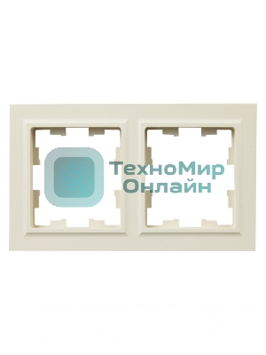 Рамка 2-местная IEK BRITE РУ-2-БрКр-44 IP44 бежевый