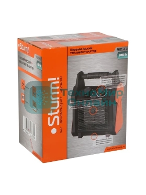 Тепловентилятор Sturm! FH2034CQ, черный/оранжевый, 2000 Вт, 20 м2, термостат
