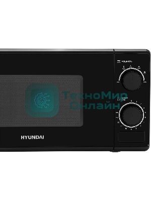 Микроволновая печь Hyundai HYM-M2096 черный, 20 л, 700 Вт, переключатели - поворотный механизм