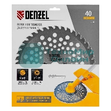 Диск для триммера Denzel 230 х 25,4 толщина 1,3 мм, 40 зубьев