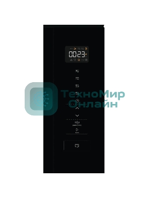 Встраиваемая микроволновая печь Gorenje BM201SG3BG, 20 л, 5 уровней мощности, 8 автопрограмм, сенсорное управление, дисплей, гриль, поворотный стол, AquaClean, автоменю черный