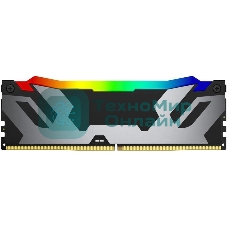 Оперативная память Kingston Fury Renegade, DDR5, 48Gb (1x48GB), 6400MHz, CL32, DIMM, с радиатором, RGB, серебристый/черный