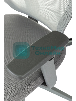 Кресло Бюрократ MC-G411N-H серый, сетка, подголовник