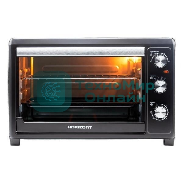 Мини-печь Horizont MO-4501B/2000 Вт/45 л/мех.управление/черный (MO4501B)