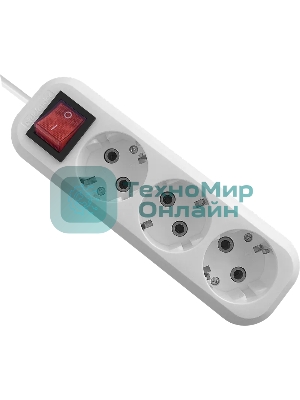 Удлинитель Defender с заземлением L330 16 А, 10 м, заземление, выключ_1