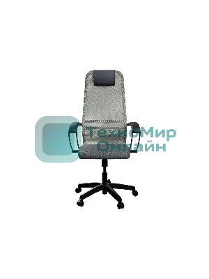 Кресло Метта SU-B-8 светло-серый сиденье светло-серый сетка с подголов. крестов. металл хром