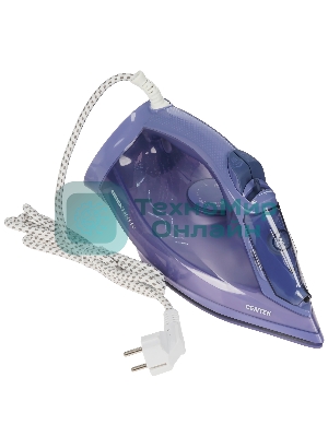 Утюг Centek CT-3300 фиолетовый, 2800 Вт, 60 г/мин, 190 г/мин, 600 мл
