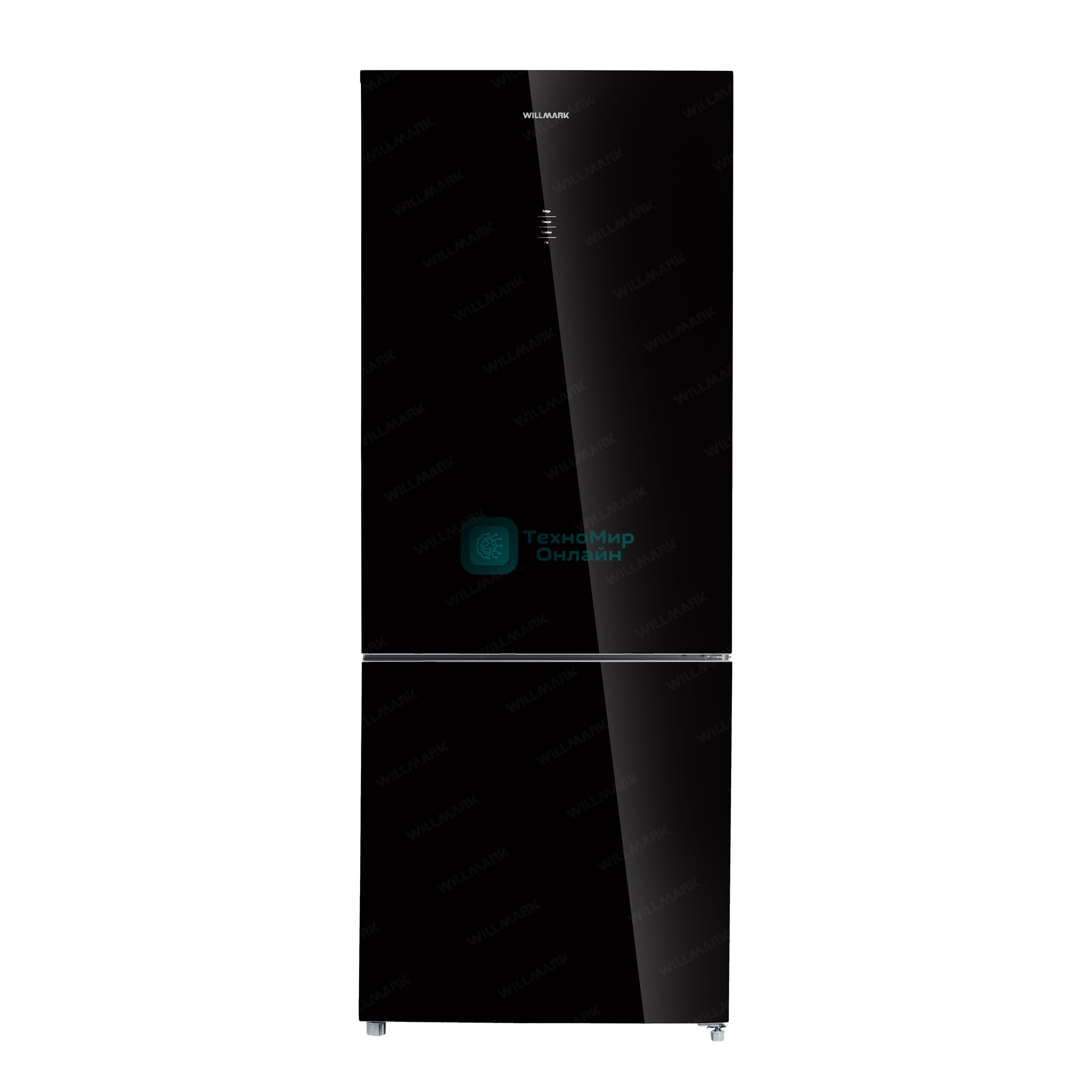 Холодильник Willmark RFN-652DIGB черный двухкамерный 324/121л морозилка снизу, No Frost