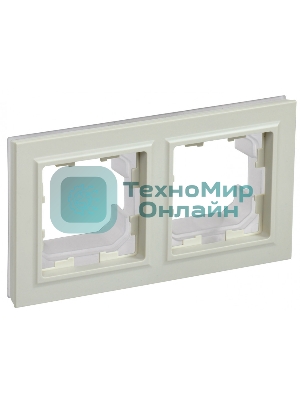 Рамка 2-местная IEK BRITE РУ-2-БрКр-44 IP44 бежевый