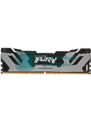 Оперативная память Kingston Fury Renegade, DDR5, 32Gb (1x32GB), 6400MHz, CL32, DIMM, радиатор, серебристый/черный