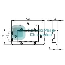 Каркас DKC BRAVA 75021W RAL 9010 на 4 модуля (для TOR и к-к TBN) белый