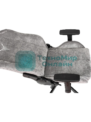 Кресло Бюрократ Knight N1 Fabric серый, ткань, 120 кг, механизм качания